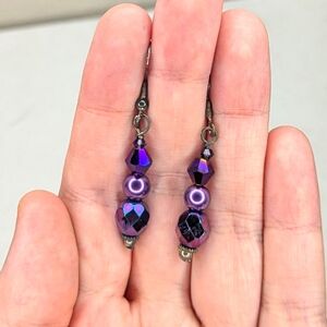 Shiny Purple Earrings